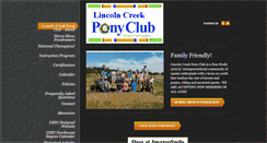 Desktop Screenshot of lincolncreekponyclub.org