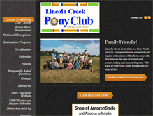 Tablet Screenshot of lincolncreekponyclub.org